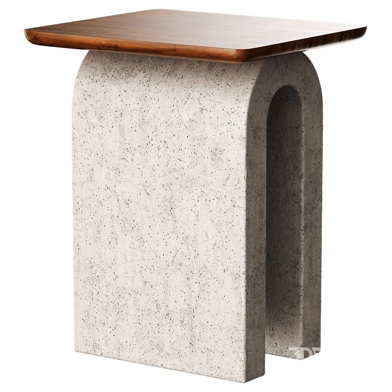 Aspen Sculptural Marble Table Image 1