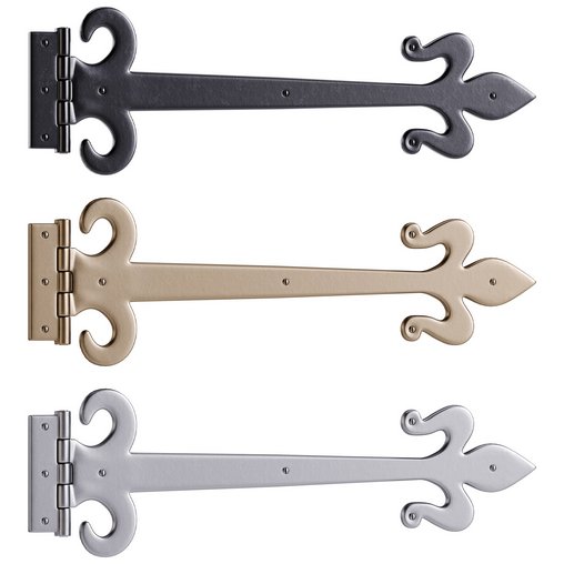Wrought Iron Flush Mount Door Hinge