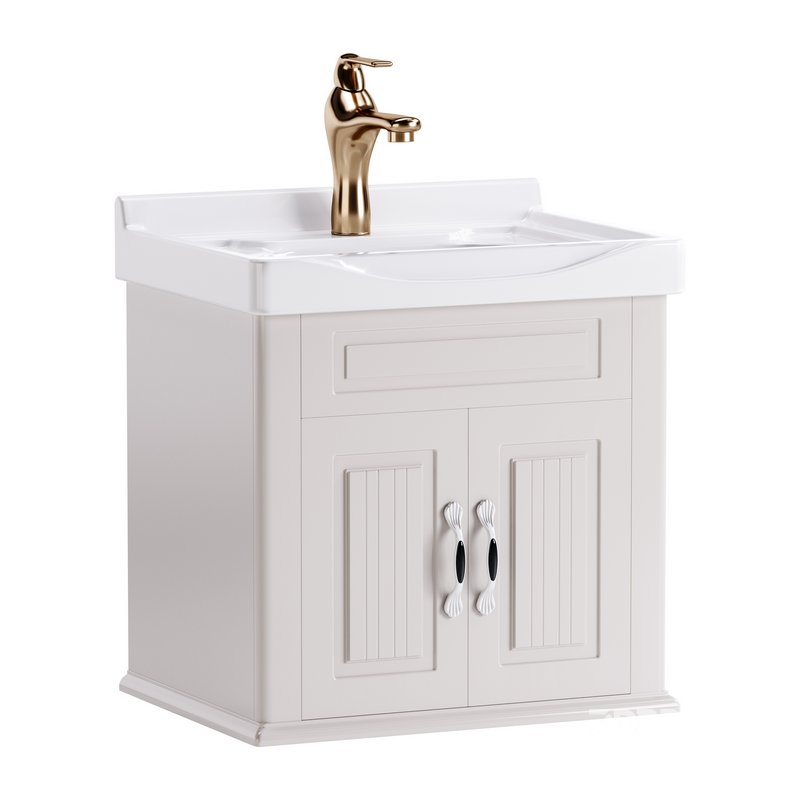 Adeline Large Wall Mounted Cabinet Vanity Bathroom Sink Image 2