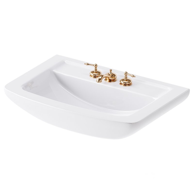 Vega Small Wall Mounted Bathroom Vessel Sink Image 4