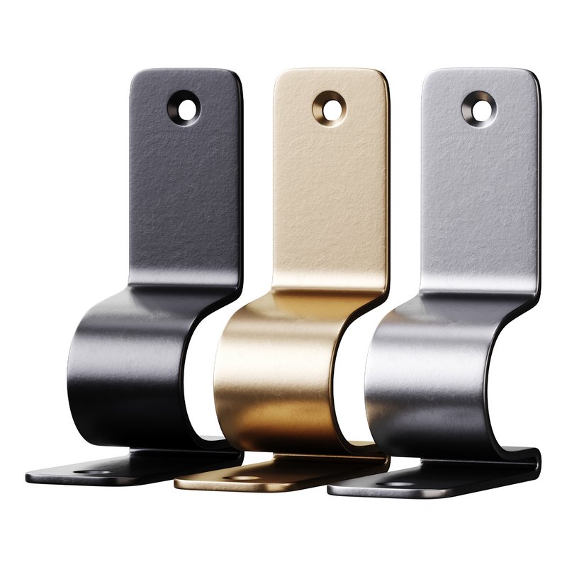 Polished Nickel Stair Runner Rod Bracket holder Image 3