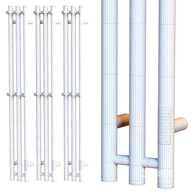 Electric heated towel rail EWRIKA Penelope X3 120 black Image 2