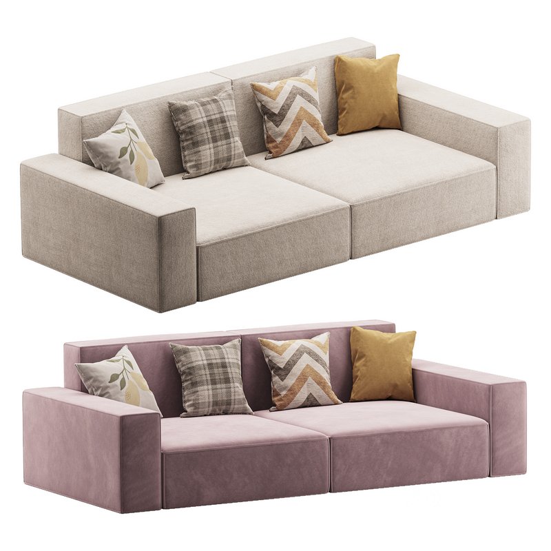 Living Spaces Use Sofa Couch in Grey Image 2