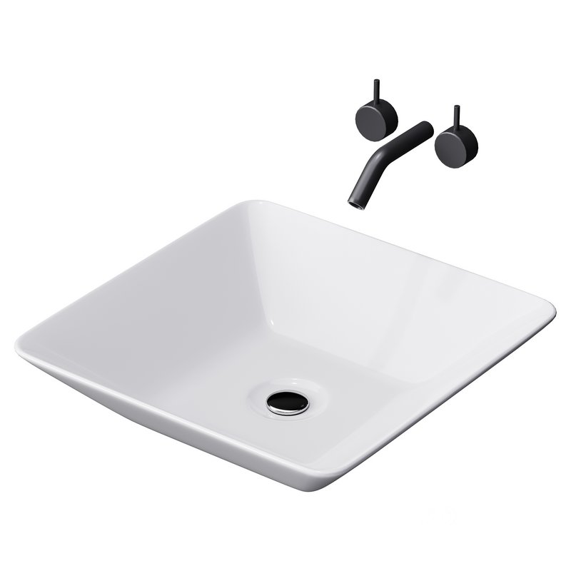 White Vessel Sink washbasin Image 2