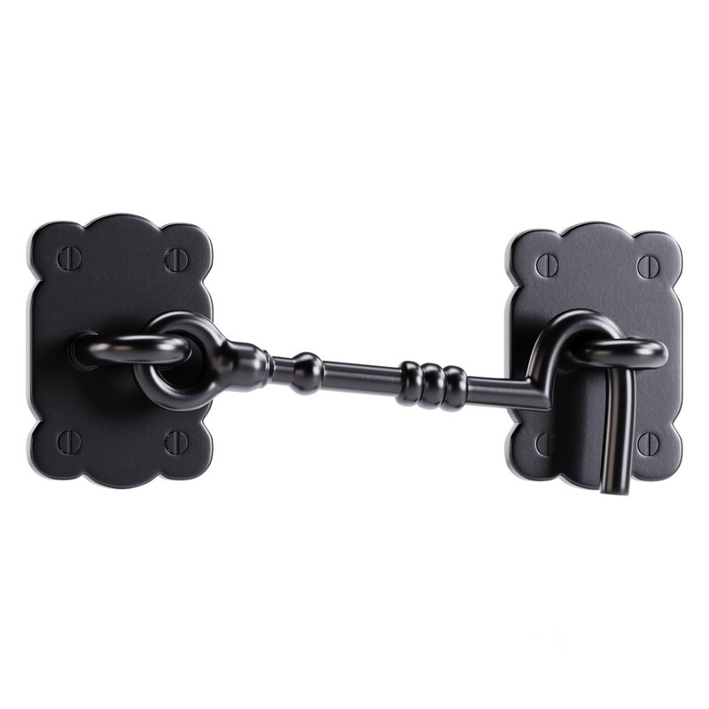 Black Door Latch Lock Image 3