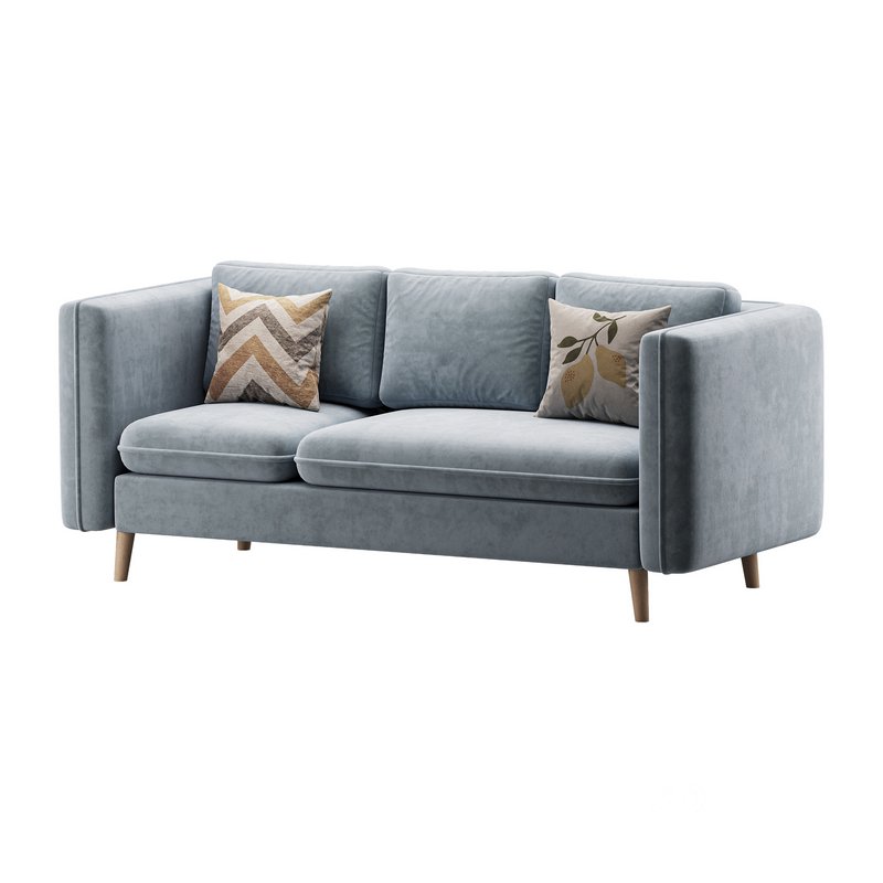 Sofa Couch with Ottoman Image 3