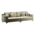 3-seater Modish Cream Solid Color Sofa - Thumbnail 2