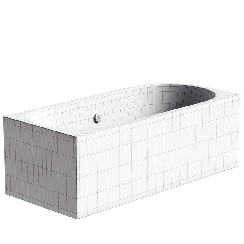 Acrylic bathtub Cezares Metauro Corner L 180×80 cm with frame asymmetrical Image 4