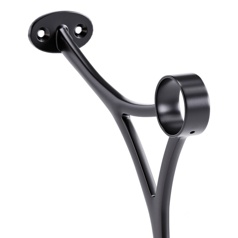 Polished Solid Brass Wall Mount Bar Bracket for Hanging Rail Image 2