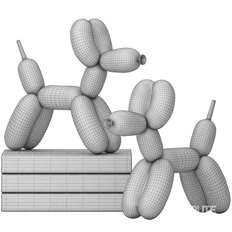 balloon dog statue decoration set Image 1