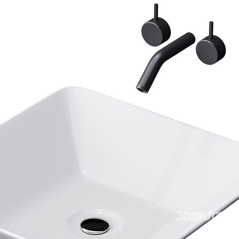 White Vessel Sink washbasin Image 4