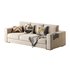 Furniture Port 3 Seater Off White Wooden Sofa - Thumbnail 4