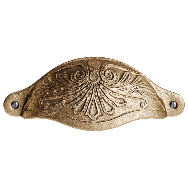 Cabinet or Drawer Bin Pull Black Iron Cup Image 6