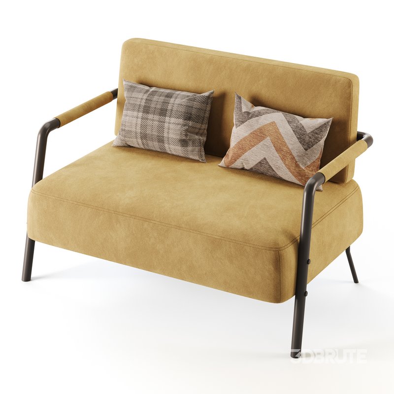 Casual Solid Color Living Room Loveseat in Grey Image 13