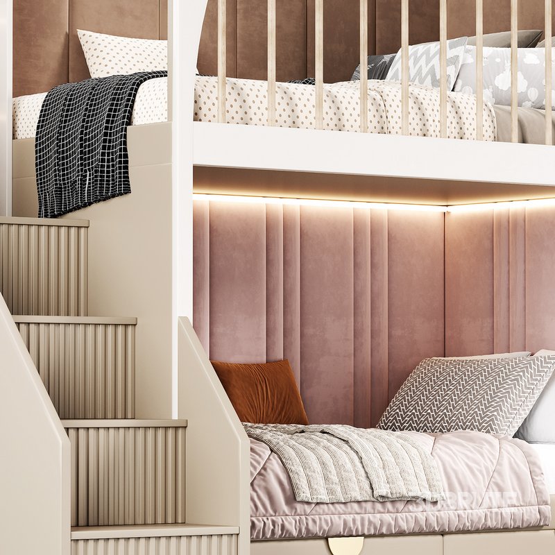 Girls room Childrens locker Bed Image 4