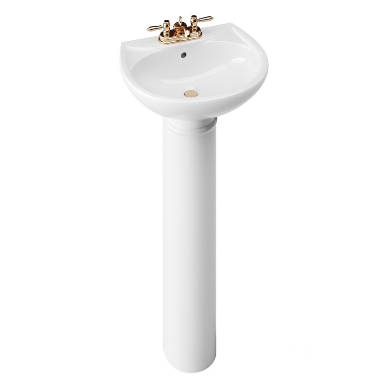 White Bathroom Sink Image 3