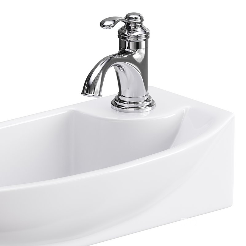 Small Wall Mount Bathroom Vessel Sink Image 4