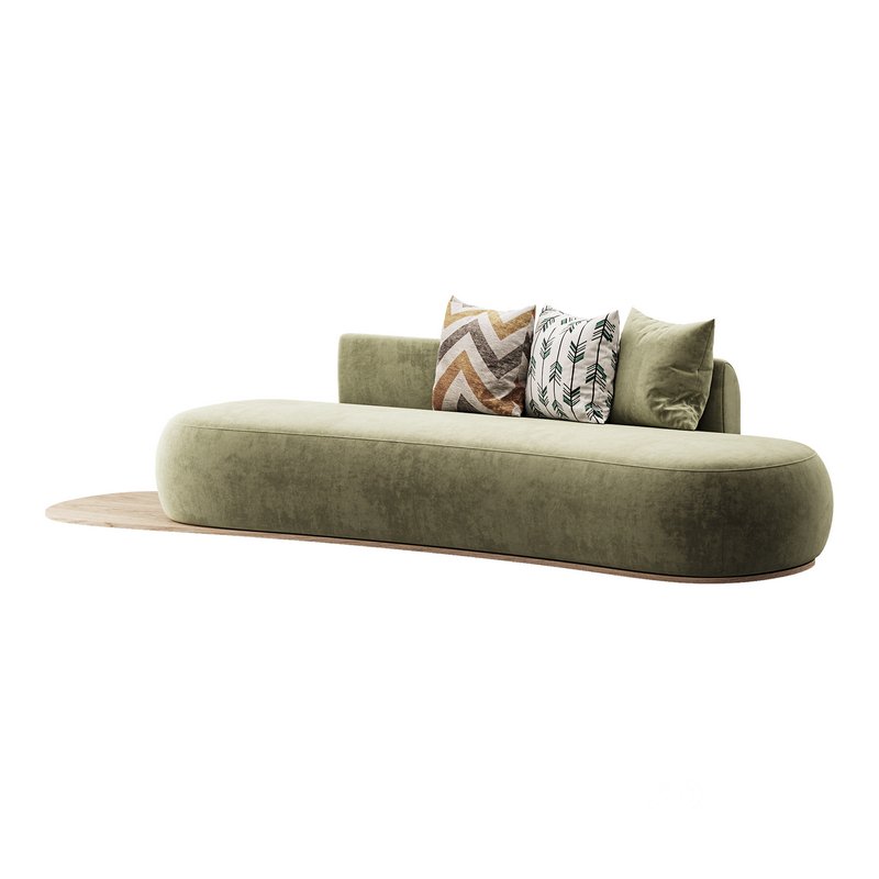 Niz Boucle Green Organic Sofa Image 3