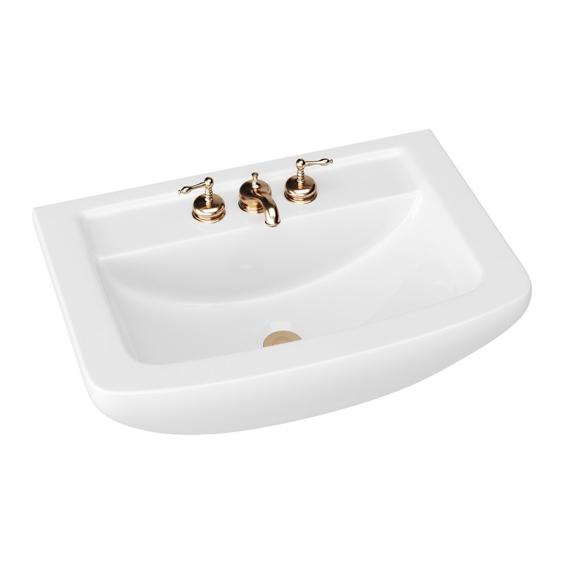 Vega Small Wall Mounted Bathroom Vessel Sink Image 2