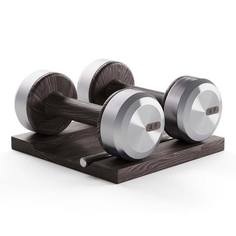 COLMIA Dumbbells Pair With Wooden Stand Image 4