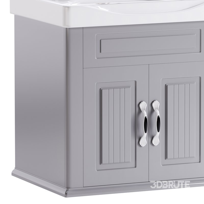 Adeline Large Wall Mounted Cabinet Vanity Bathroom Sink Image 6