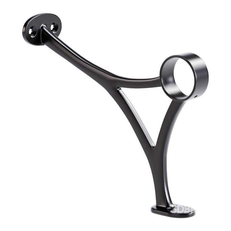 Polished Solid Brass Wall Mount Bar Bracket for Hanging Rail Image 3