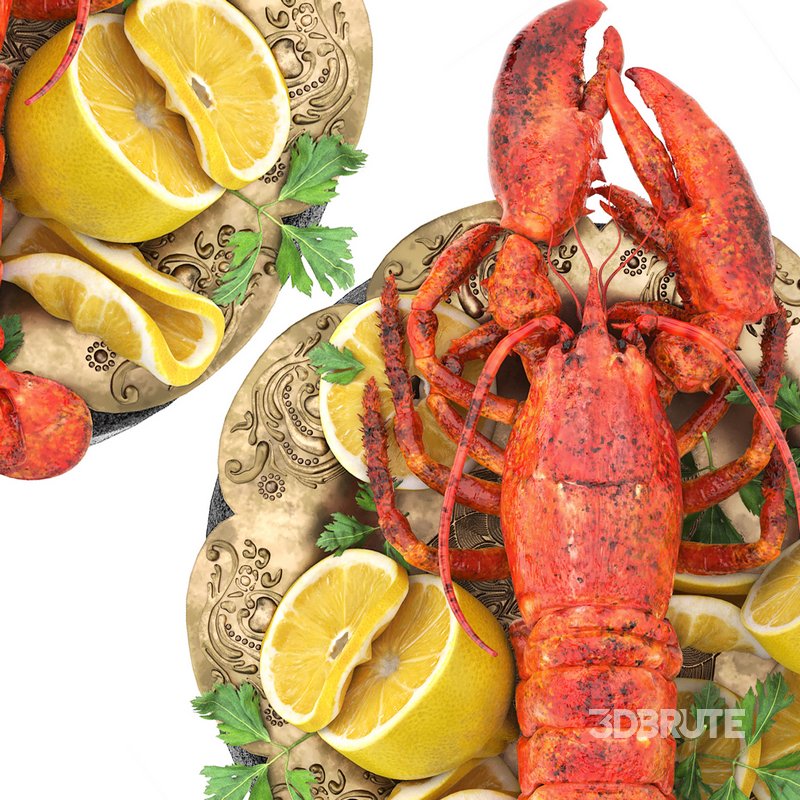 plate of seafood lobster Image 4