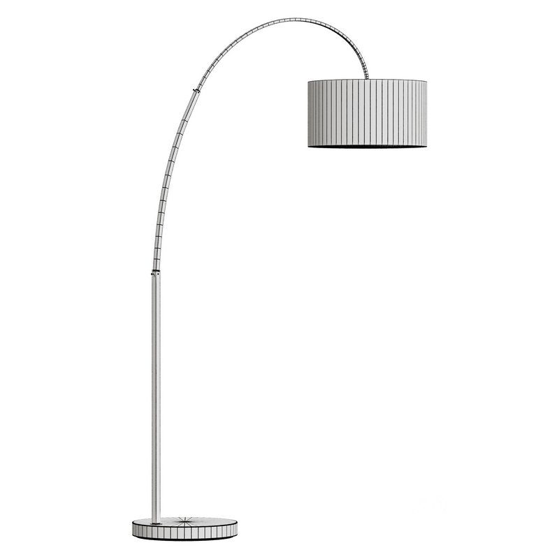 Overarching Linen Shade Floor Lamp Image 3