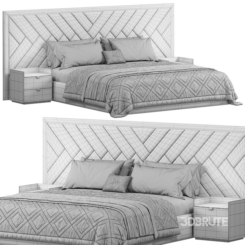 Toronto bed with wide headboard by sensorsleep Image 4