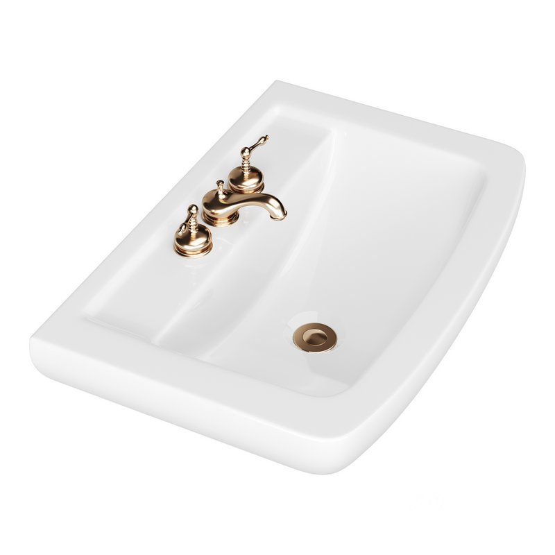 Vega Small Wall Mounted Bathroom Vessel Sink Image 5