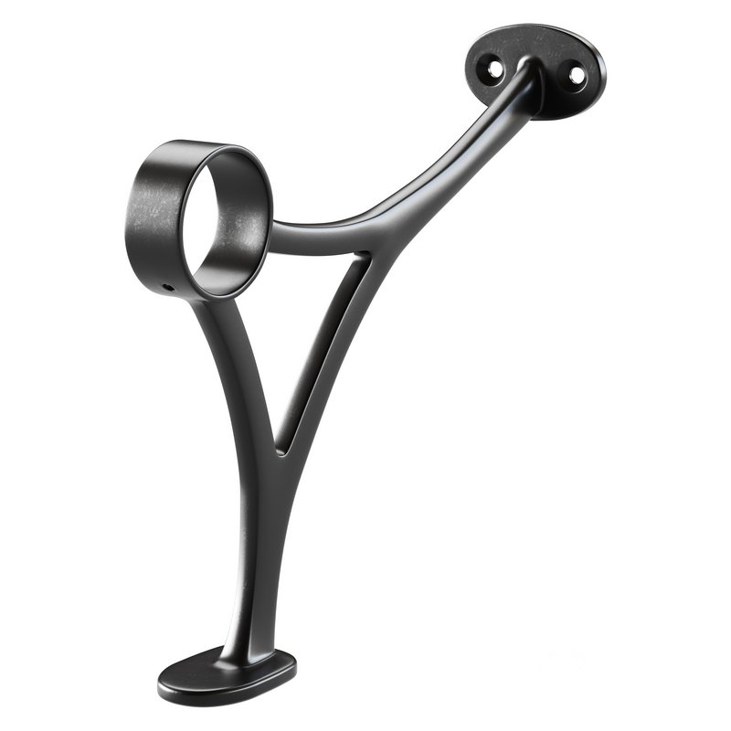 Polished Solid Brass Wall Mount Bar Bracket for Hanging Rail Image 5