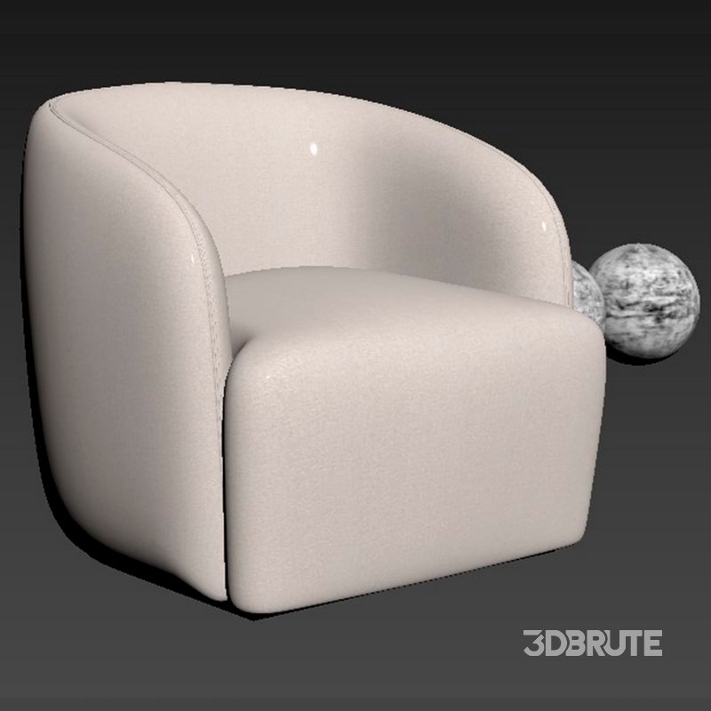 GWYNETH IVORY BOUCLE CHAIR Image 3