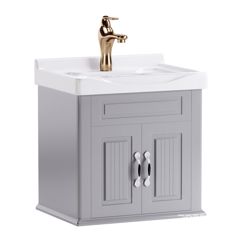 Adeline Large Wall Mounted Cabinet Vanity Bathroom Sink Image 5