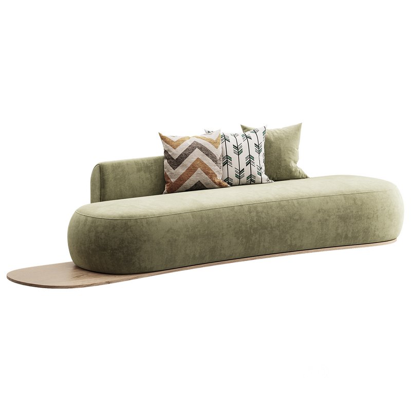Niz Boucle Green Organic Sofa Image 6