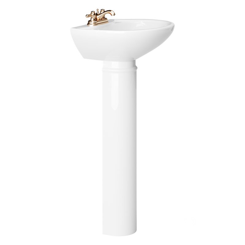 White Bathroom Sink Image 7