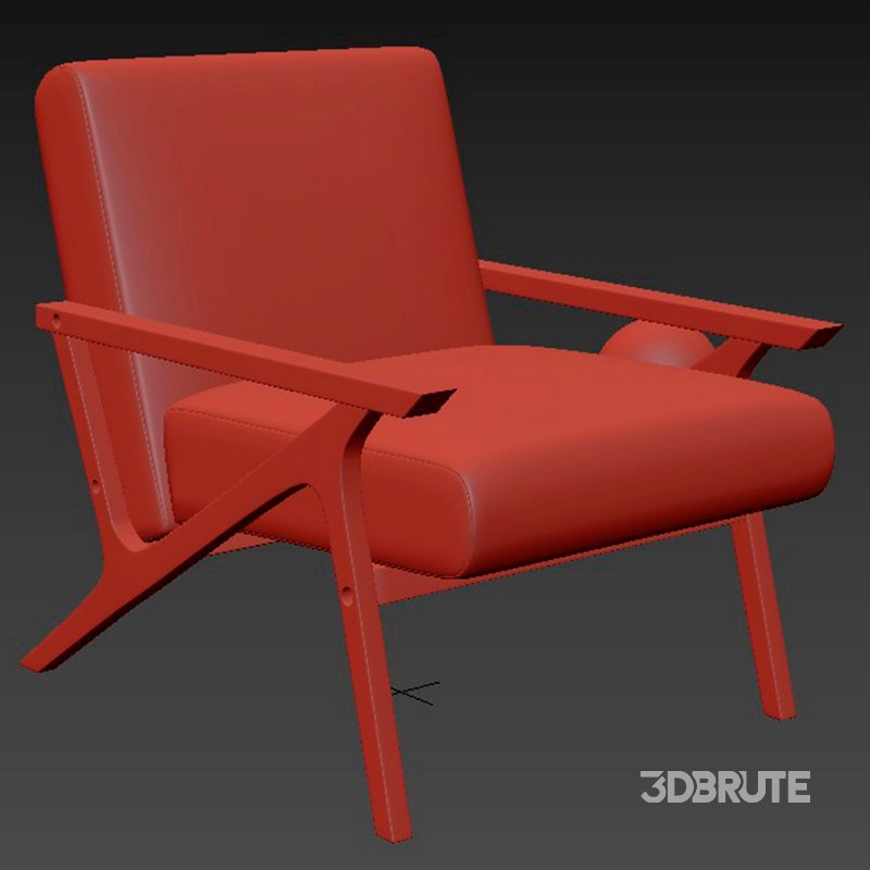 Modrest Candea Mid Century Walnut armchair Image 2