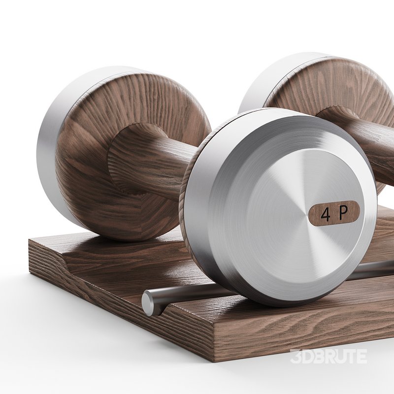 COLMIA Dumbbells Pair With Wooden Stand Image 7