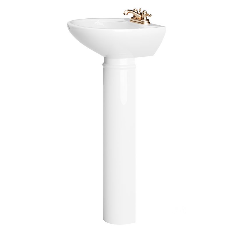 White Bathroom Sink Image 5