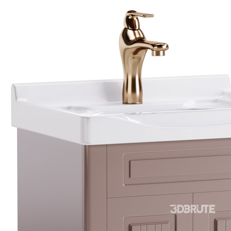 Adeline Large Wall Mounted Cabinet Vanity Bathroom Sink Image 4