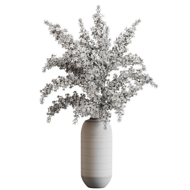 blooming lilac in white pot Image 3