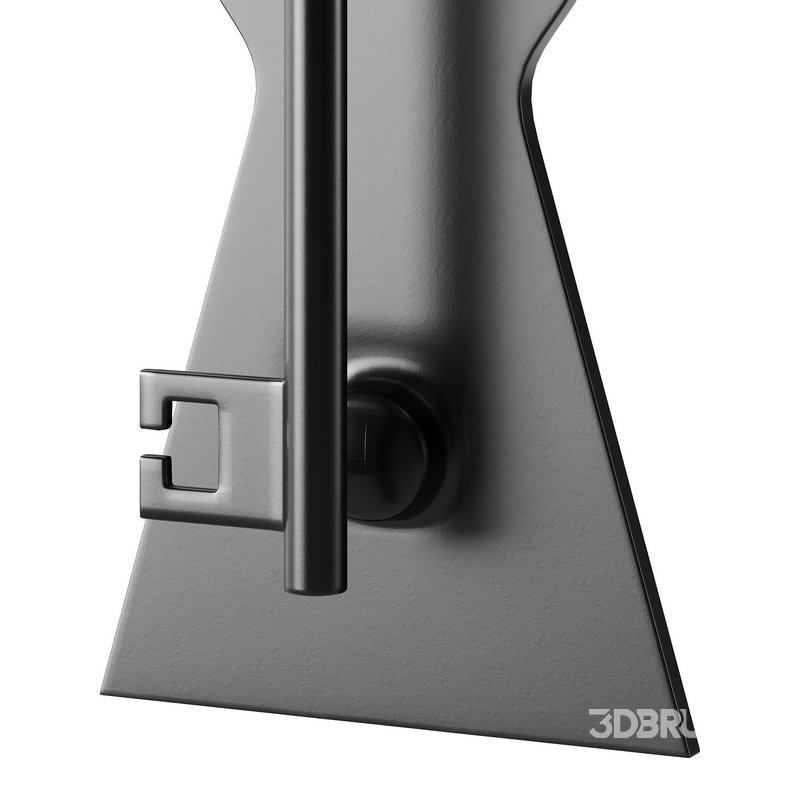 Door Knocker Black Cast Iron Key Image 7