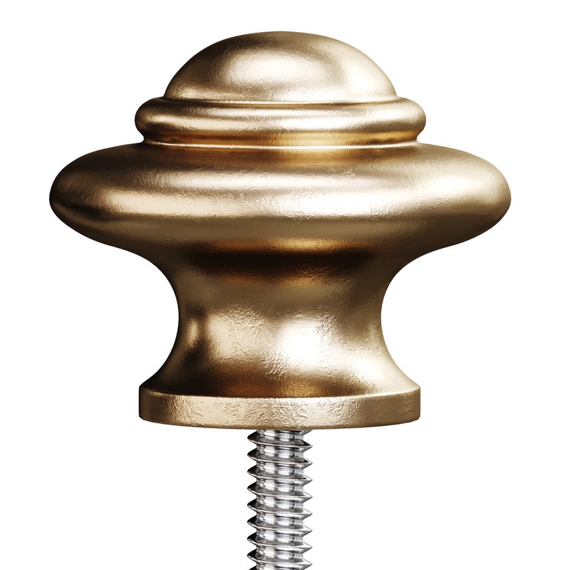 Wrought Iron Cabinet Knob Black Round Image 7