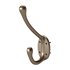 Wrought Iron Double Hook Black for Coats Towels Robes - Thumbnail 7