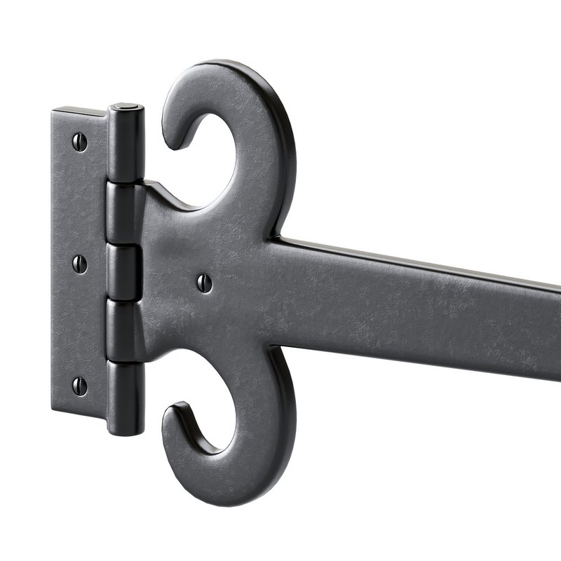 Wrought Iron Flush Mount Door Hinge Image 7