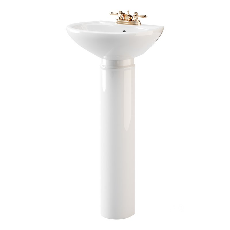 White Bathroom Sink Image 6