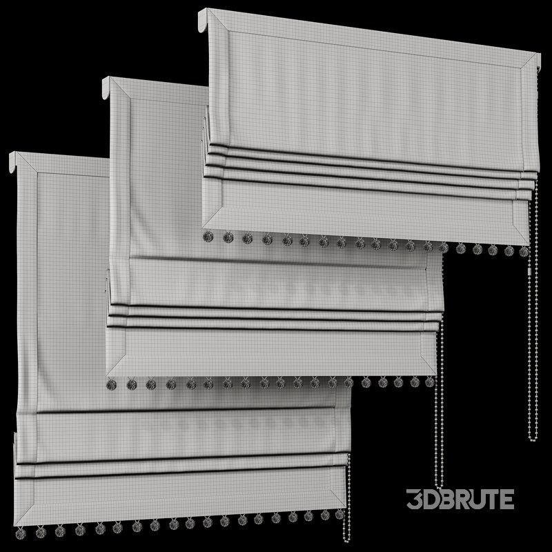 Roman curtain with pom pom Image 4