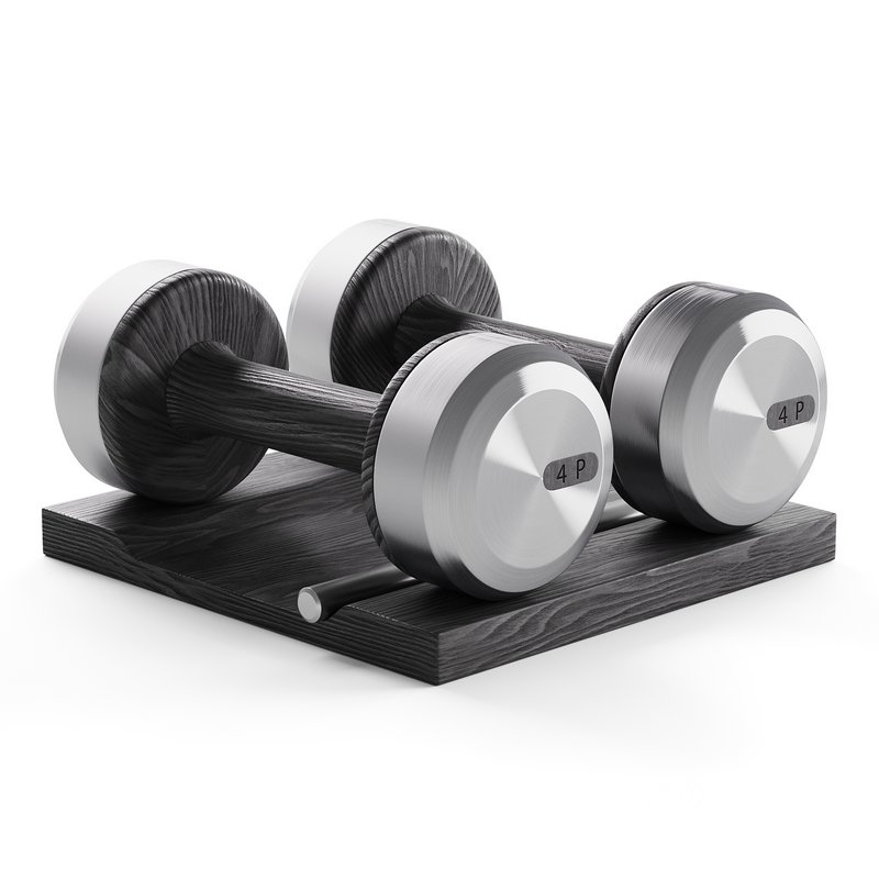 COLMIA Dumbbells Pair With Wooden Stand Image 6