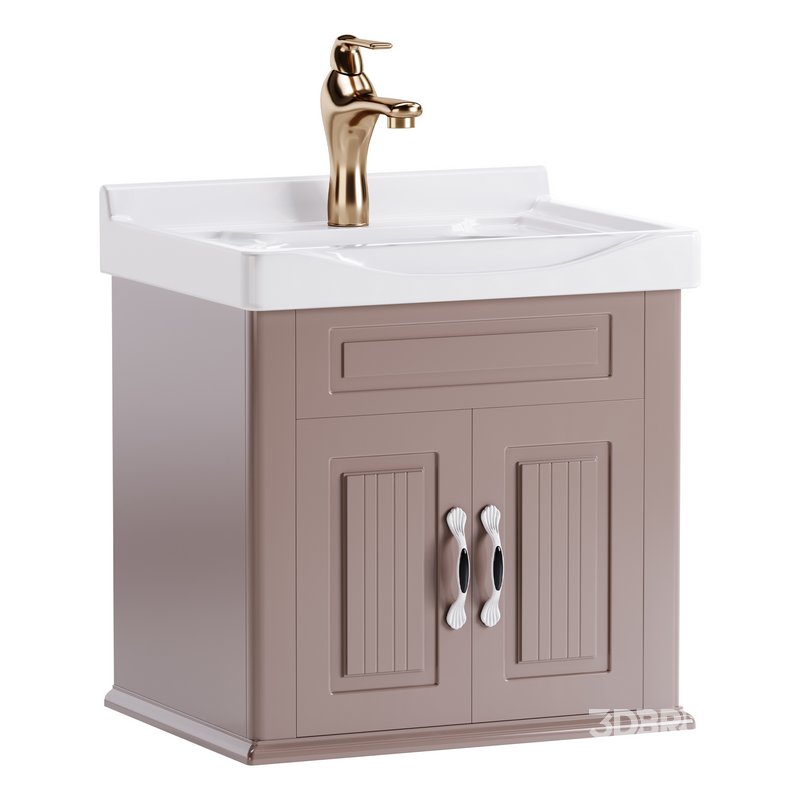 Adeline Large Wall Mounted Cabinet Vanity Bathroom Sink Image 7