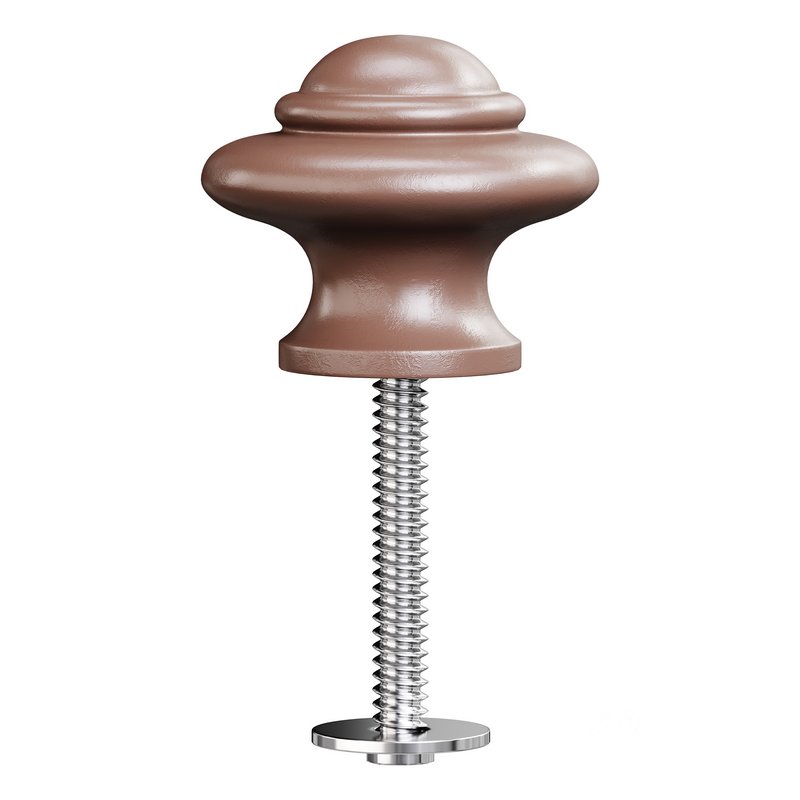 Wrought Iron Cabinet Knob Black Round Image 6