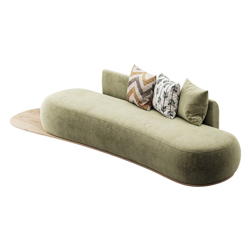 Niz Boucle Green Organic Sofa Image 5